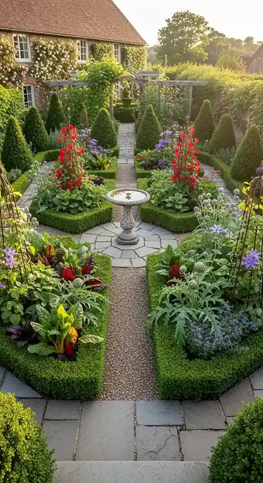 11 Ornamental Vegetable Gardens with Structure