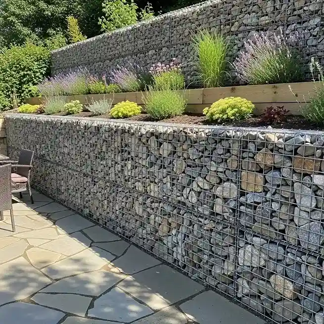 13 Gabion Stone Filled Walls