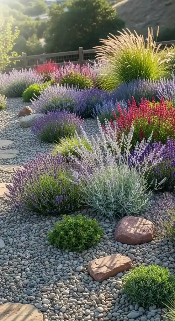 16 Gravel Garden with Drought Tolerant Plants