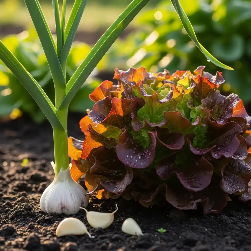 18 Garlic and Lettuce