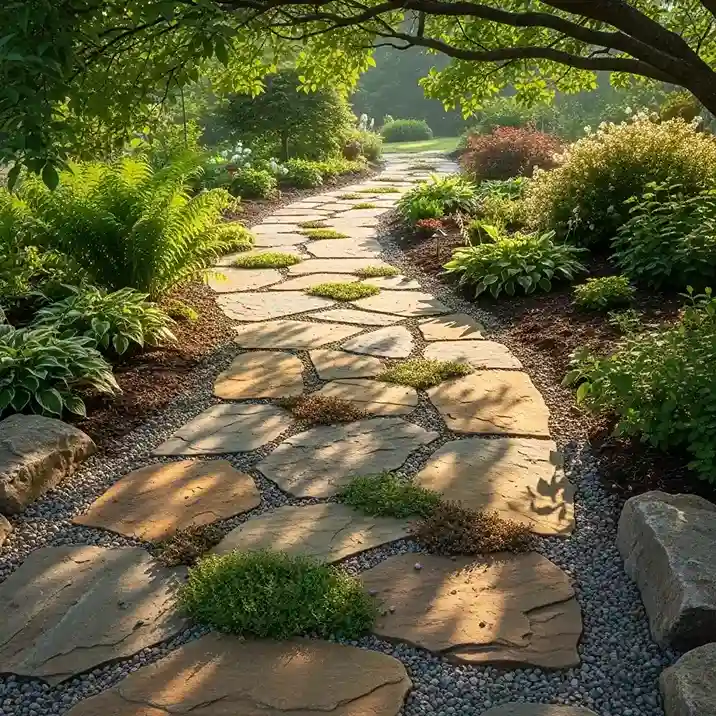 2 Natural Stone Flagstone Path