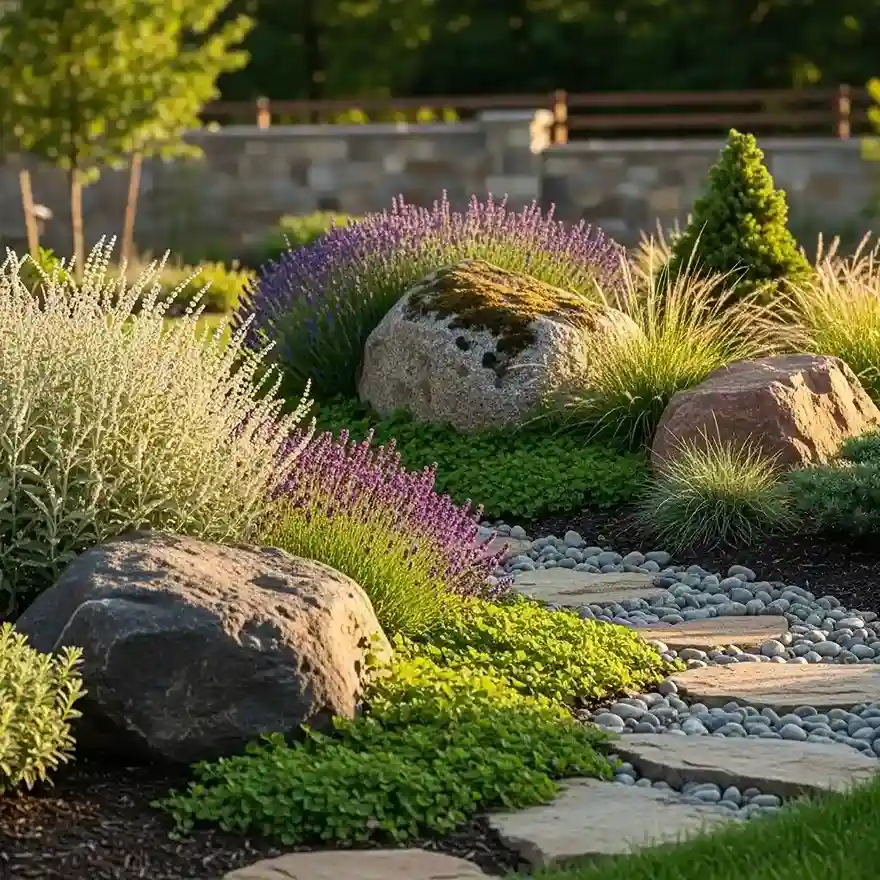 22 Large Rocks as Focal Points