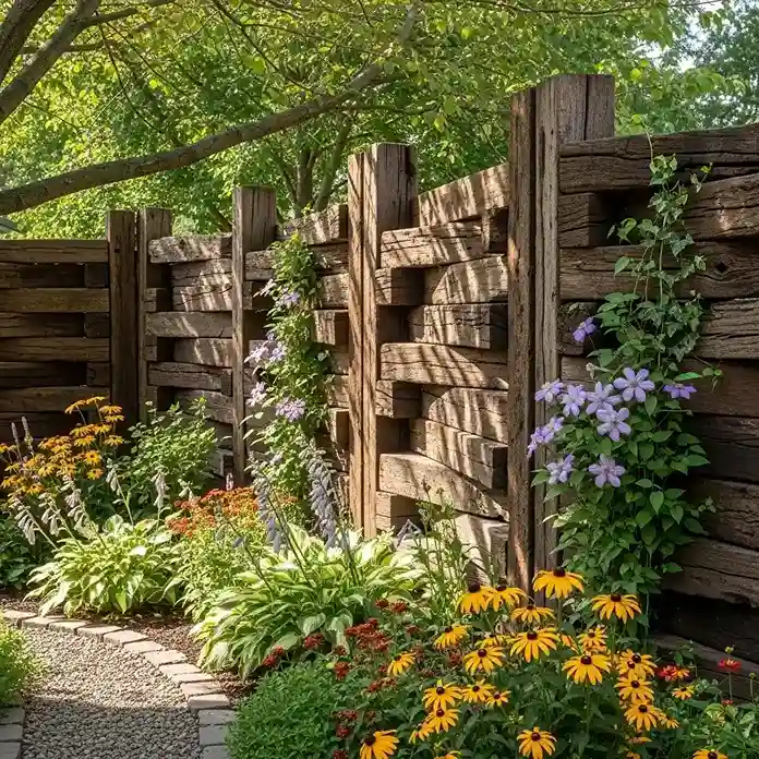 22 Railroad Tie Rustic Barriers