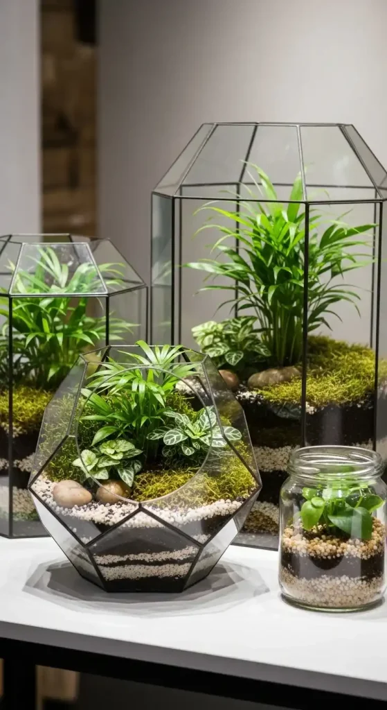 4 Terrarium Coffee Table Centerpieces