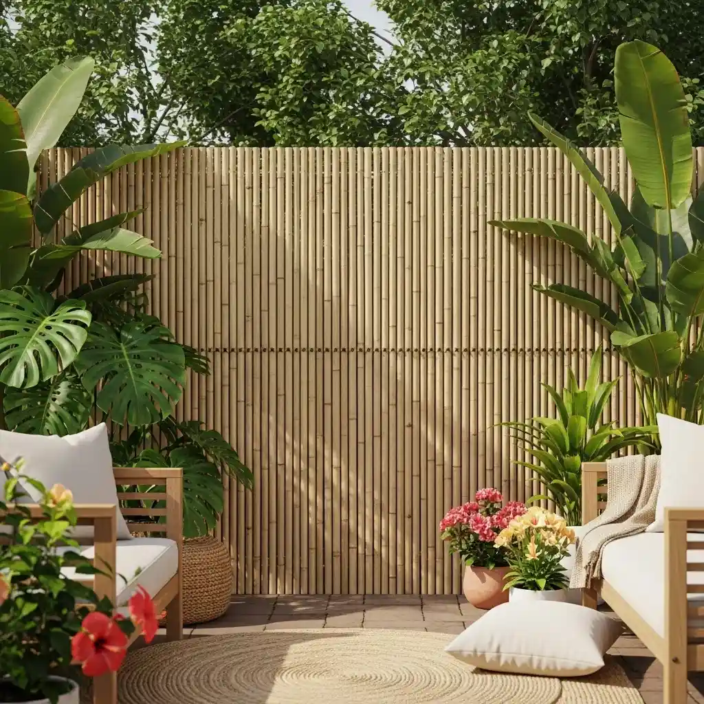 5 Bamboo Screen Tropical Vibes