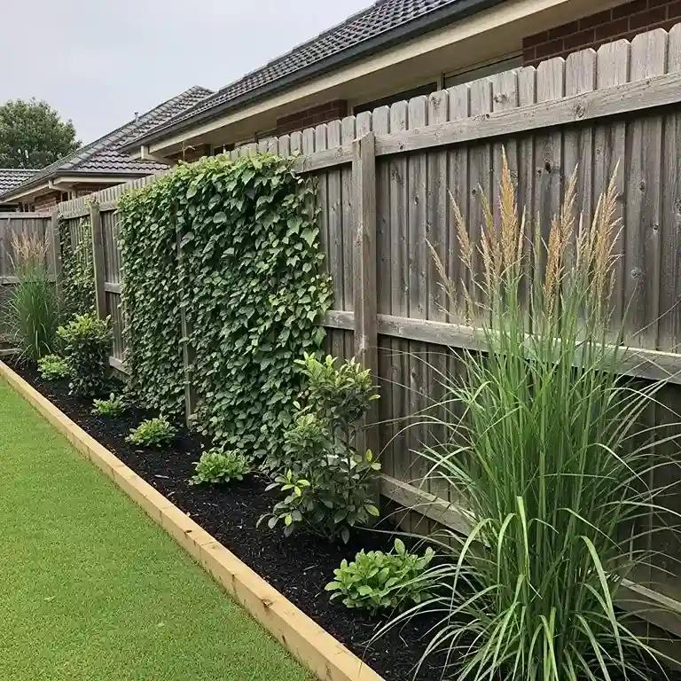 6 Cheap Landscaping Fence Line