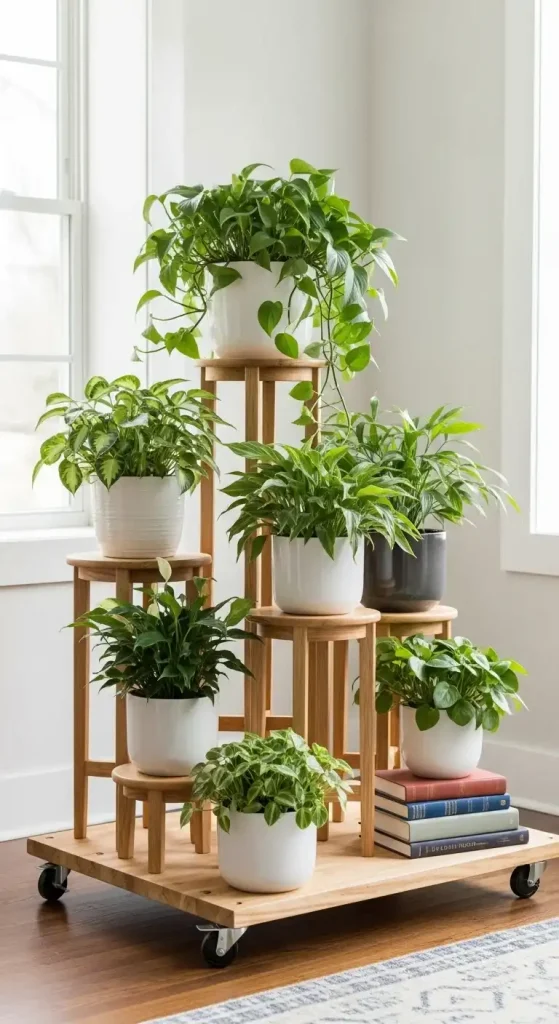 6 House Plant Display Ideas Rolling Plant Carts