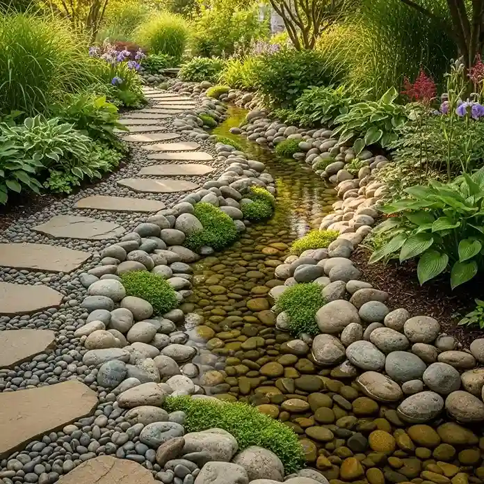 9 River Rock Stream Design