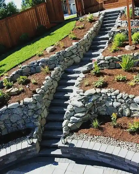 1 Stone Retaining Wall Terraces