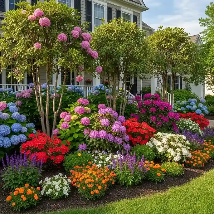 10 Flowering Shrub Bed