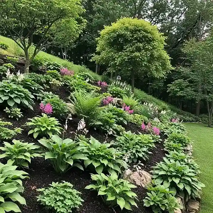 12 Shade Garden on a North Facing Steep Slope