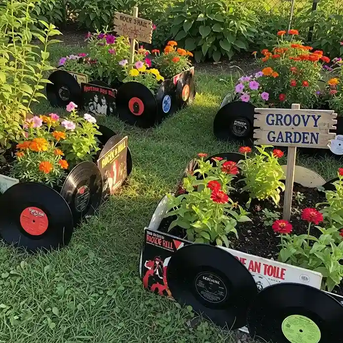 12 Vintage Vinyl Record Borders