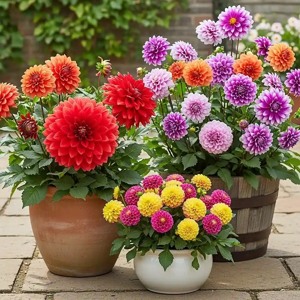 14 Dahlias Dramatic Container Statements