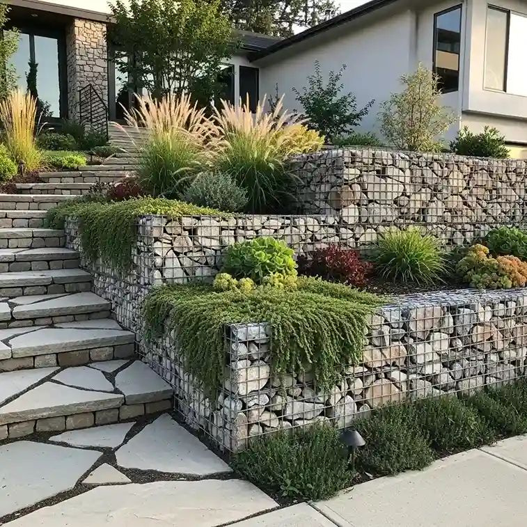 14 Gabion Wall Retaining Feature