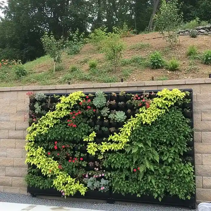 16 Vertical Garden Wall on Retaining Structure