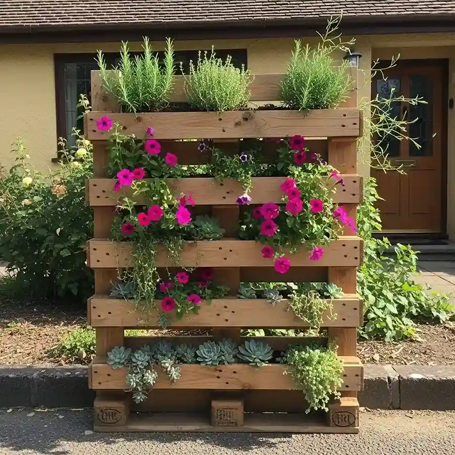 19 Pallet Flower Bed