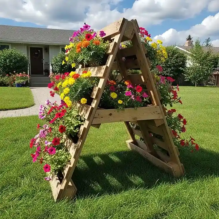 2 Free Standing Pallet Planter