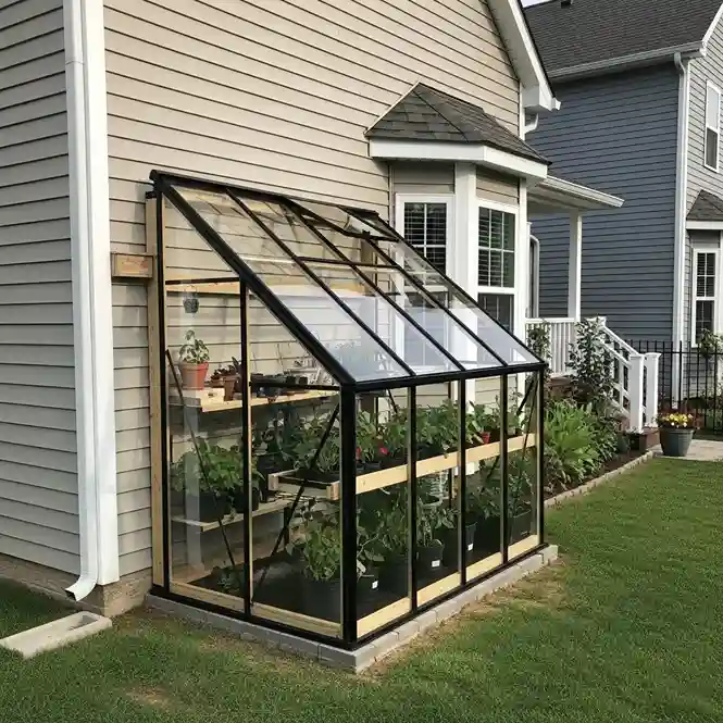 2 Lean To Greenhouse Against the House 4 11zon