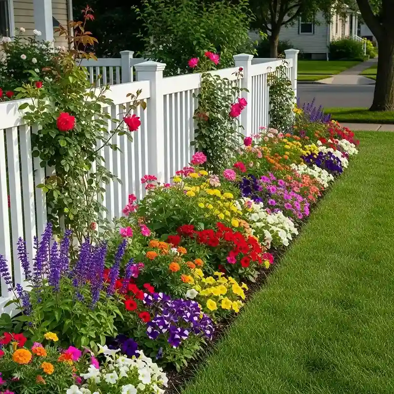 20 Fence Line Flower Bed
