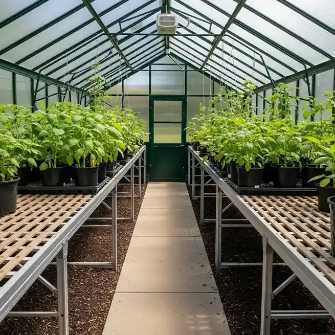 21 Greenhouse Pathway and Staging Layout 23 11zon