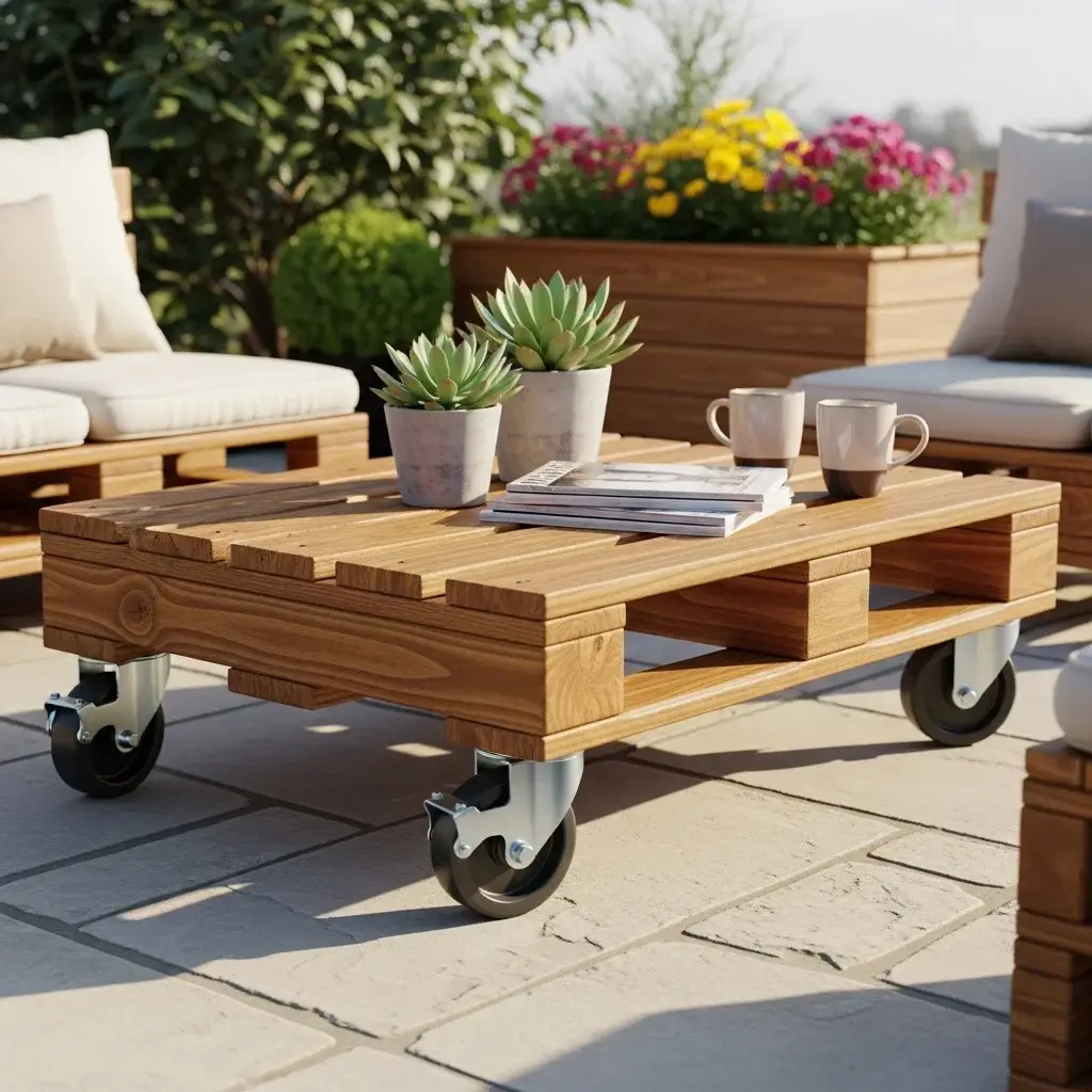 21 Pallet Coffee Table for the Patio