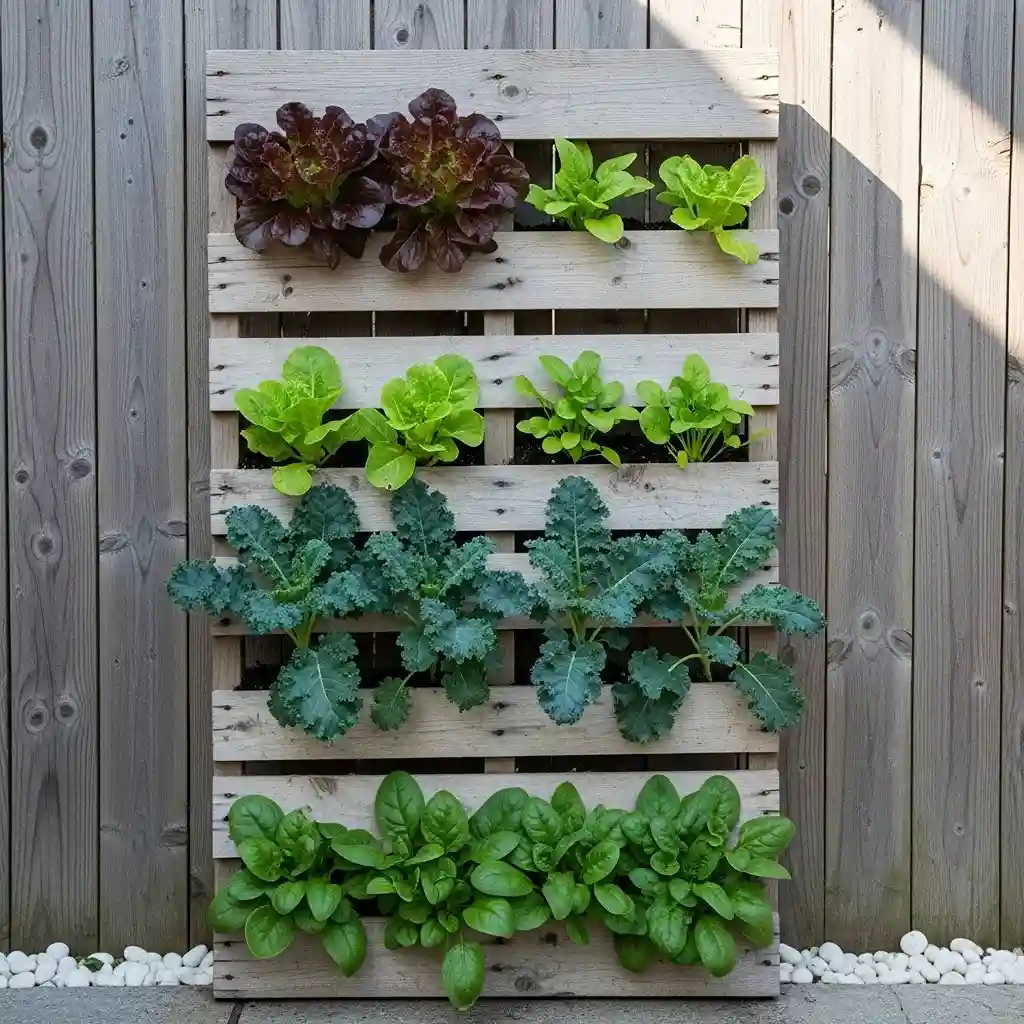 23 Vertical Pallet Vegetable Garden