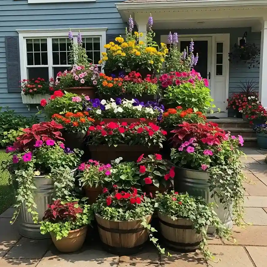 24 Container Cluster Flower Bed