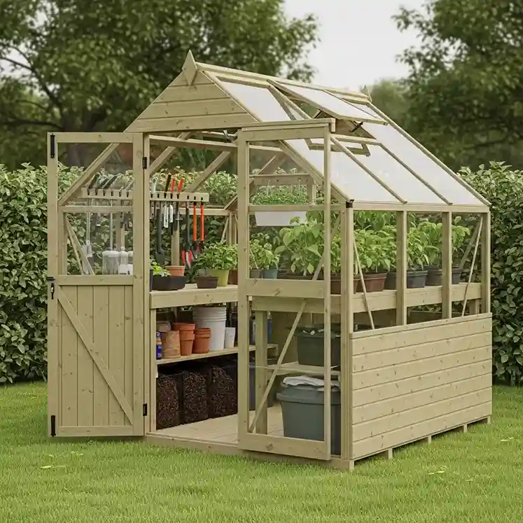 3 Potting Shed Greenhouse Combination 5 11zon