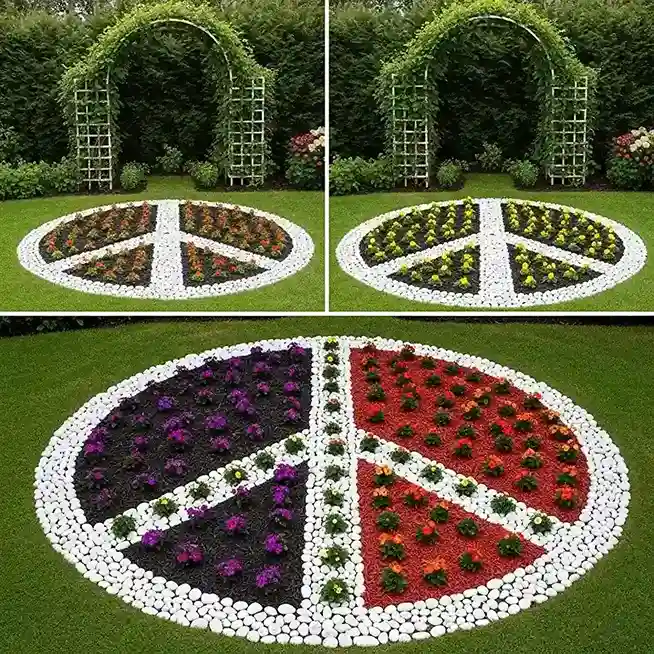 4 Peace Sign Garden Designs