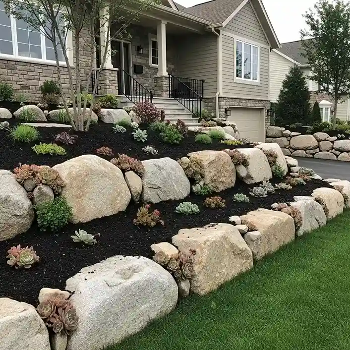 4 natural Stone Rockeries