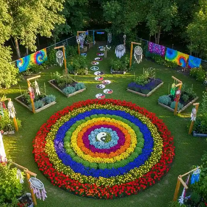 5 Rainbow Flower Mandalas