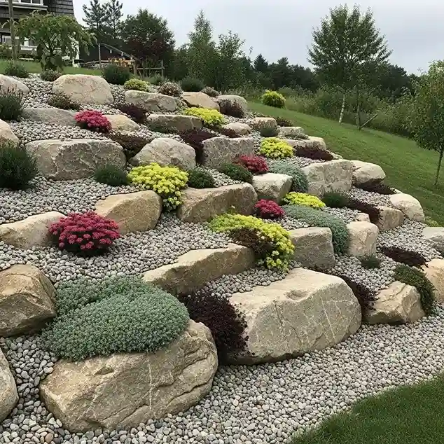 5 Rock Garden with Alpine Plants