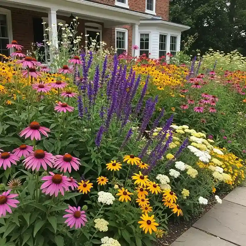 6 Mixed Perennial Flower Bed