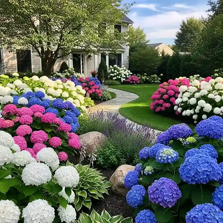 7 Hydrangea Feature Planting
