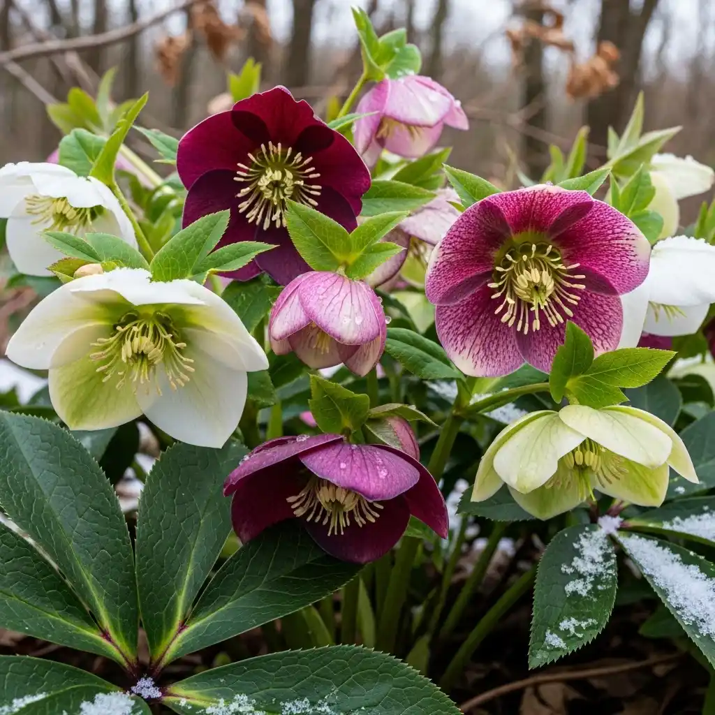 8 Hellebores Winter Bloomers