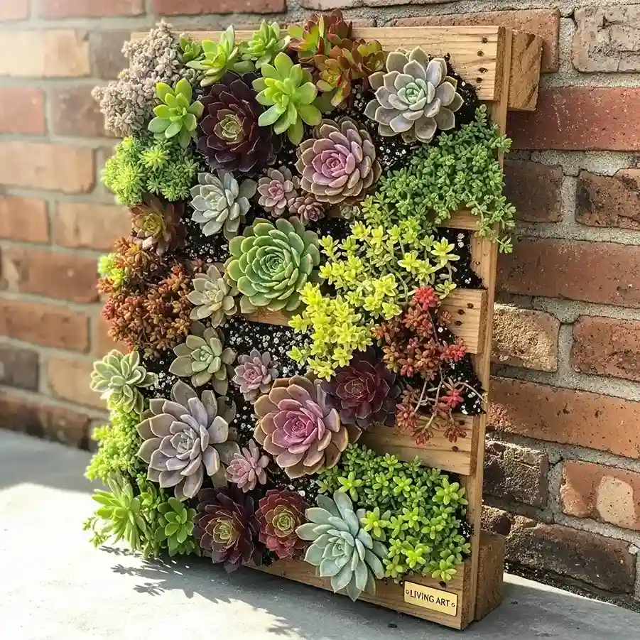 8 Pallet Succulent Art