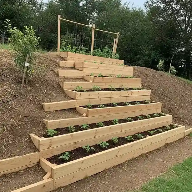 9 Terraced Vegetable Garden Beds