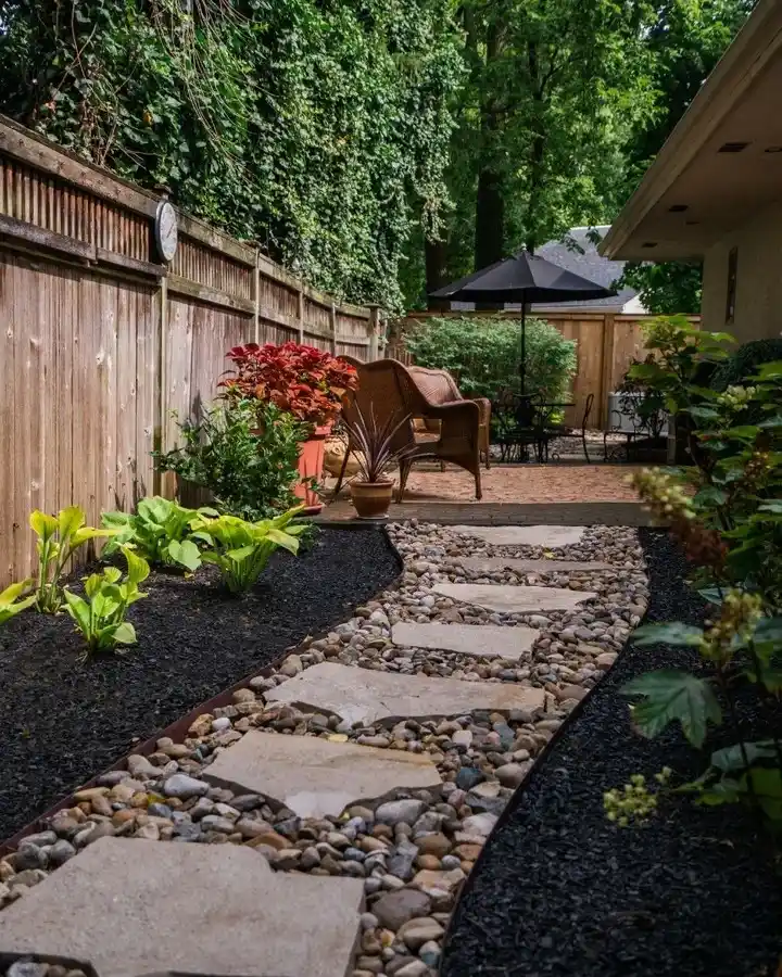 1 Flagstone and Gravel Path
