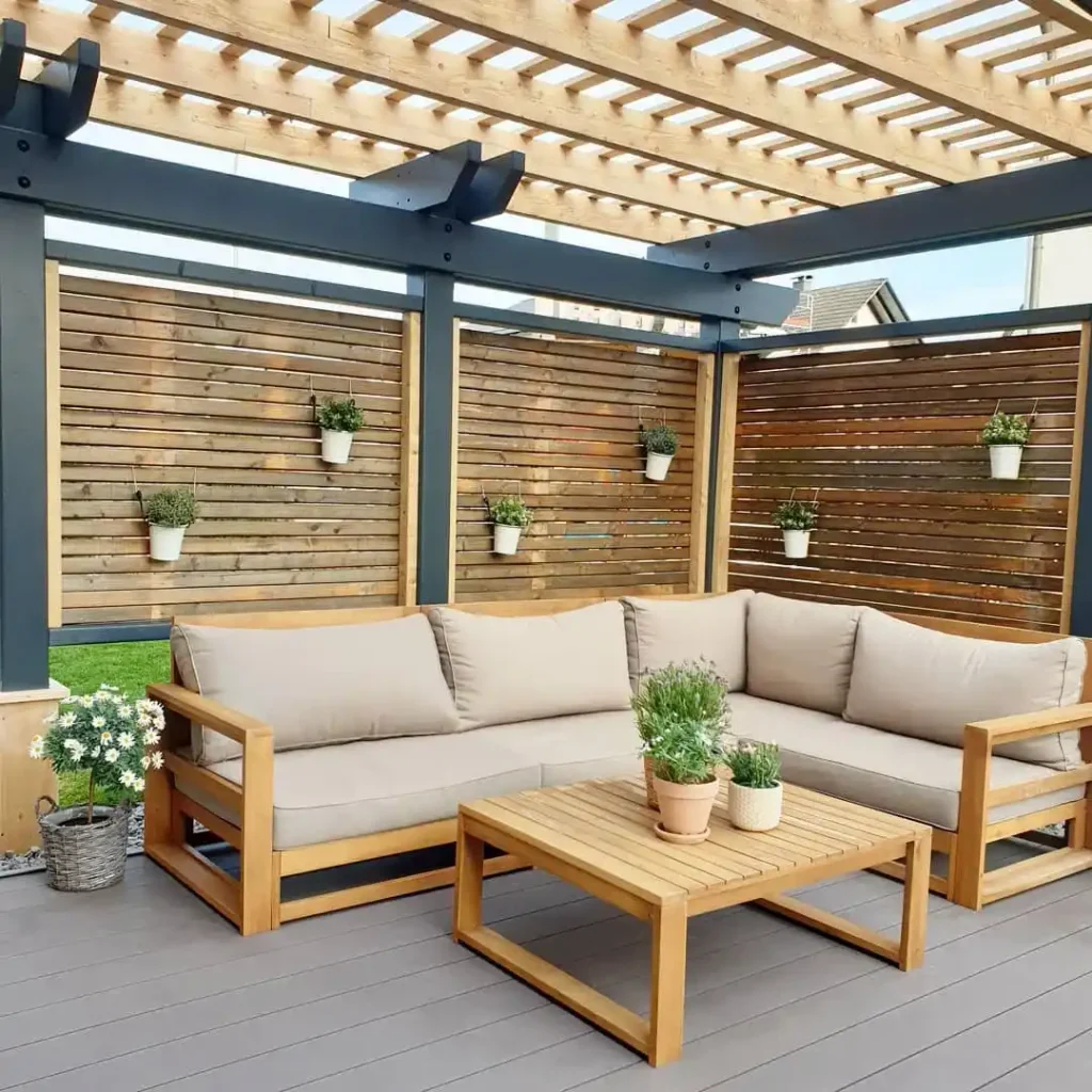 10 DIY Pergola with Privacy Curtains