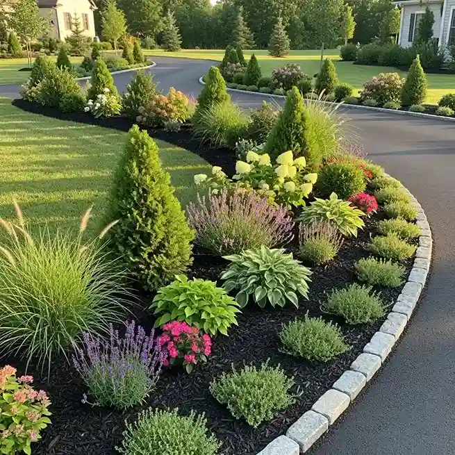 10 Driveway with Border Planting