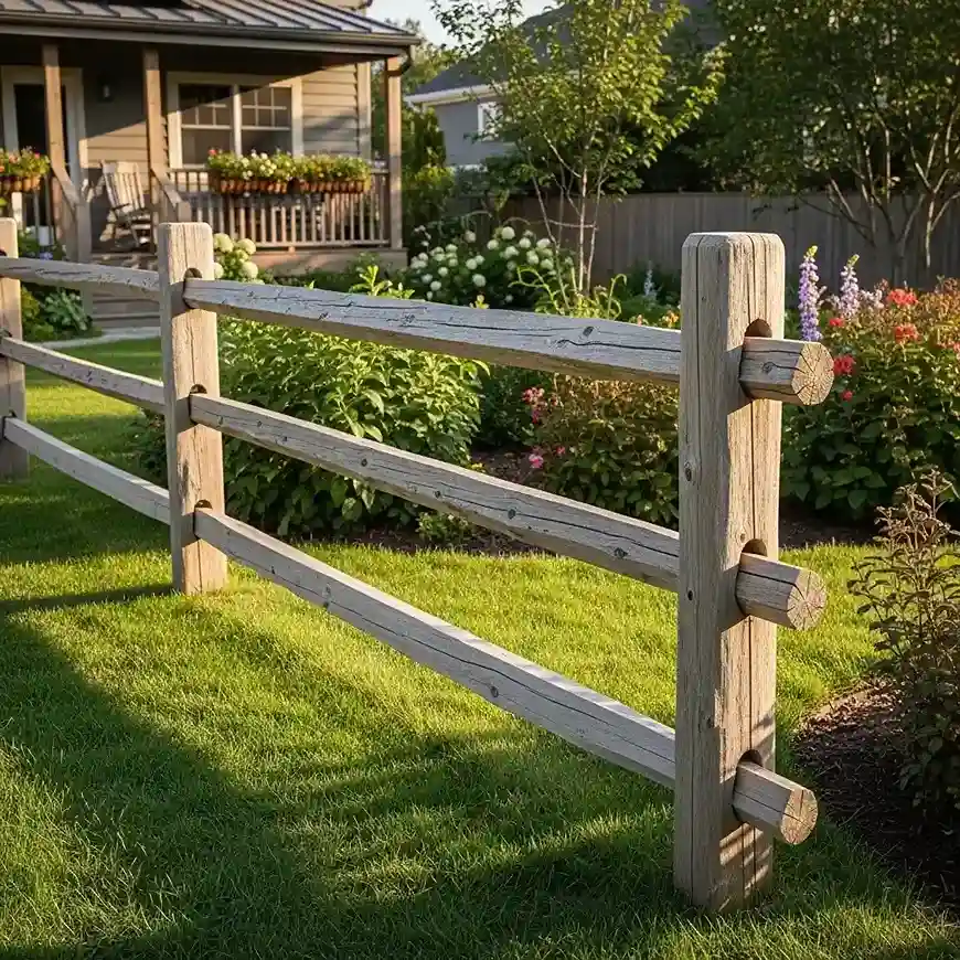 10 Split Rail Backyard Fence