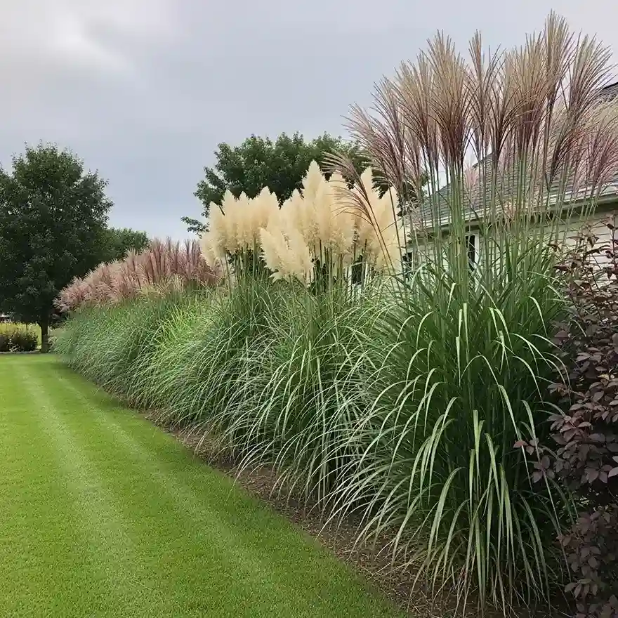 10 Tall Ornamental Grass Screen