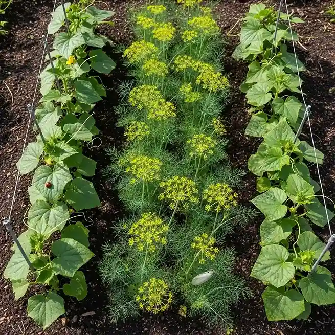 14 Cucumber and Dill Companion Layout