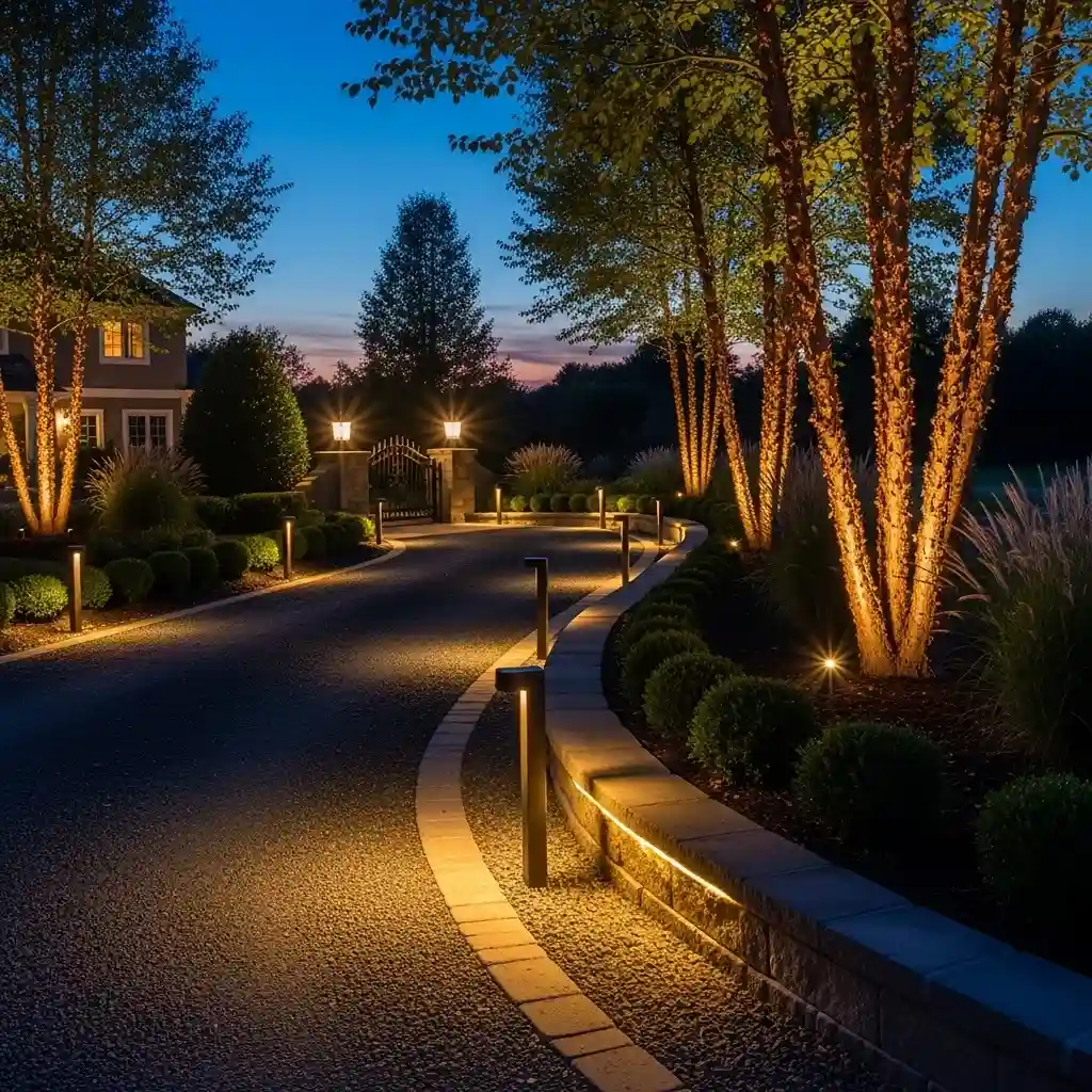 14 Driveway with Outdoor Lighting