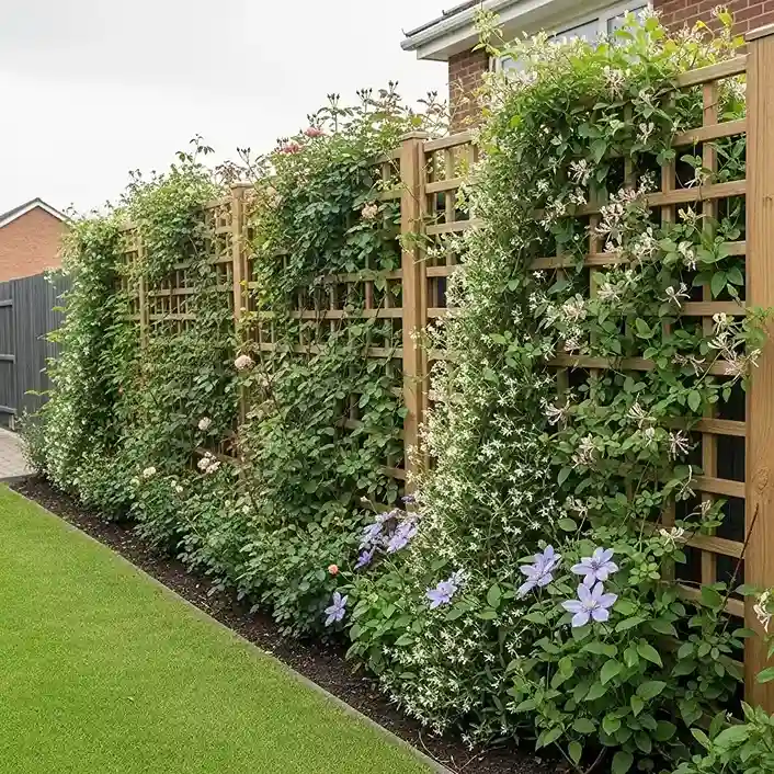 14 Trellis with Climbing Plants Divider