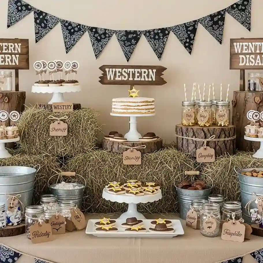 14 Western Dessert Table