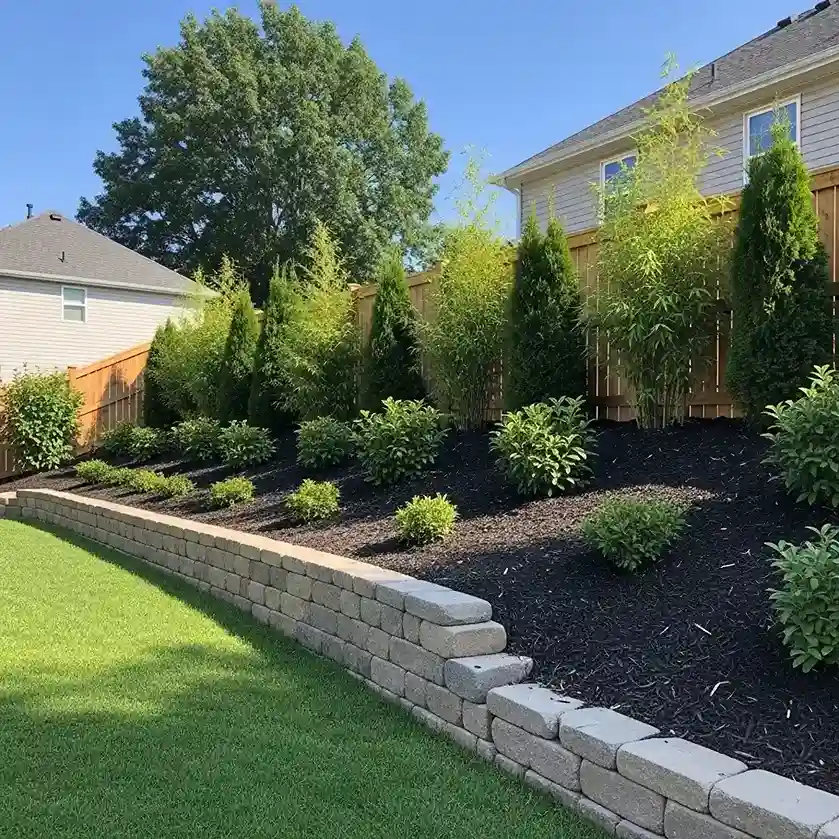 16 Privacy Planting on a Sloped Backyard