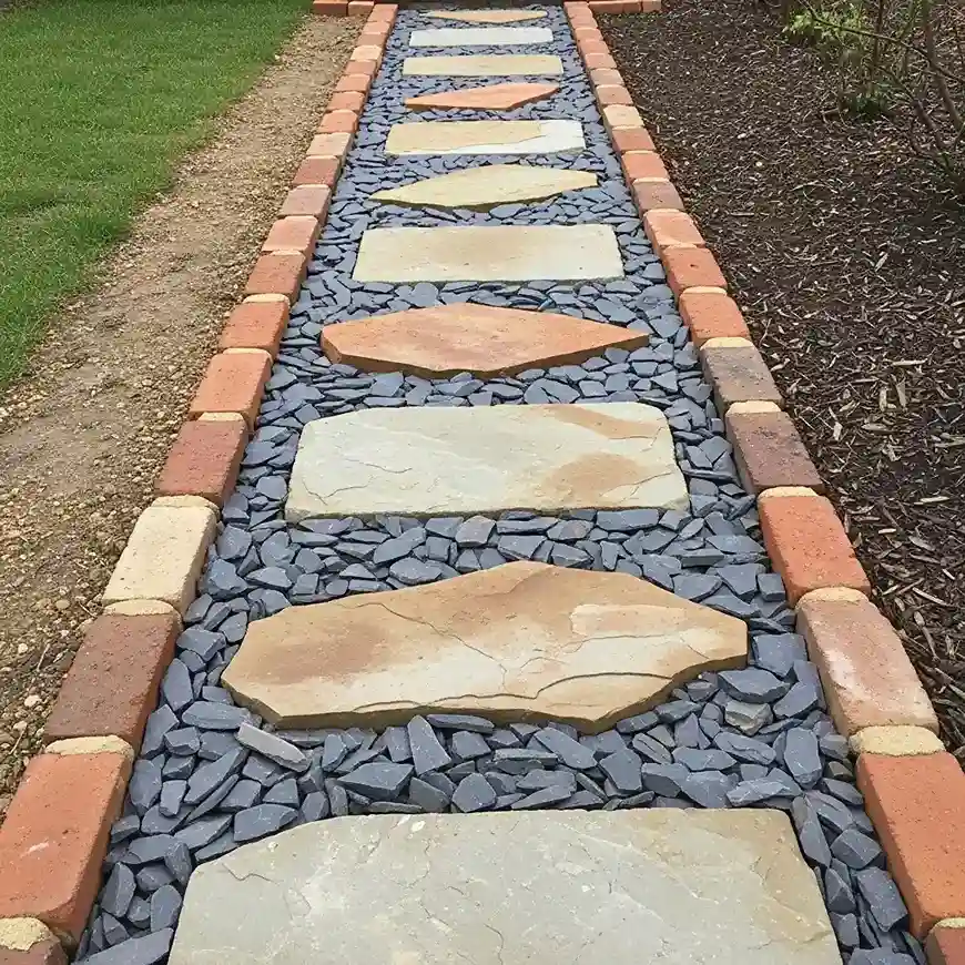 17 DIY Garden Path from Reclaimed Materials