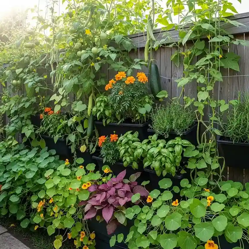 17 Vertical Companion Planting Layout