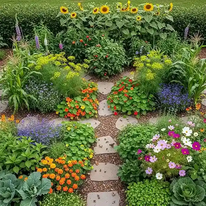 19 Cottage Garden Companion Planting Layout